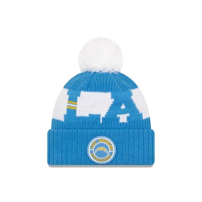 Los Angeles Chargers Gorra | New Era NFL Cold Weather Sport Knit Beanie Mexico - Azules